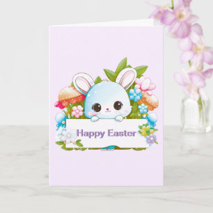 Cute Easter Bunny Holiday Card