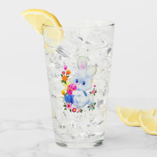 Cute Easter bunny Holiday Glass