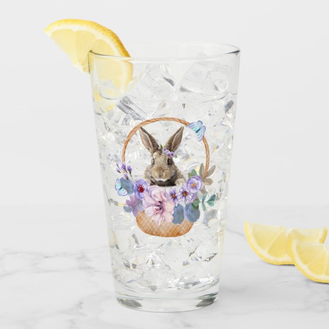 cute Easter bunny Holiday  Glass (Front Ice)