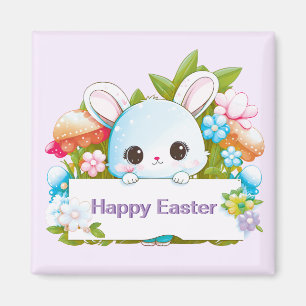 Cute Easter Bunny Holiday Magnet