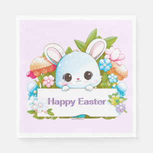 Cute Easter Bunny Holiday paper Napkin