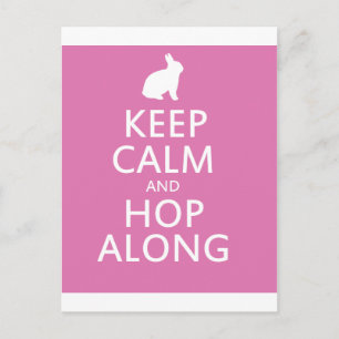 Cute Easter Bunny Hop Along Holiday Postcard