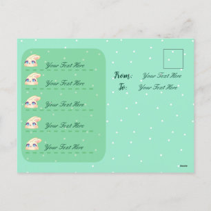 Cute Easter Bunny Hugging Egg Holiday Postcard