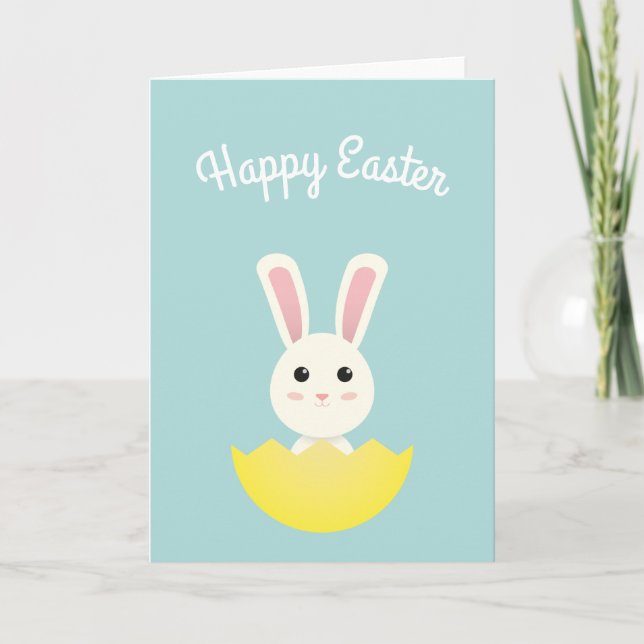 Cute Easter Bunny I Holiday Card (Front)