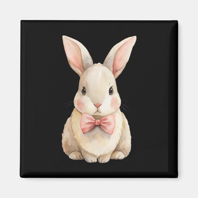 Cute Easter Bunny In Bow  Magnet (Front)