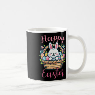 Cute Easter Bunny In Bysket With Eggs  Coffee Mug