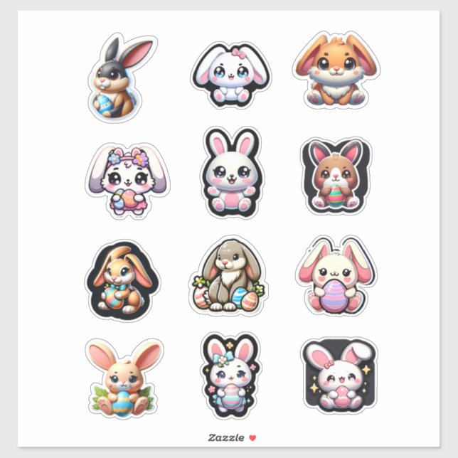 Cute Easter Bunny Kawaii  (Sheet)