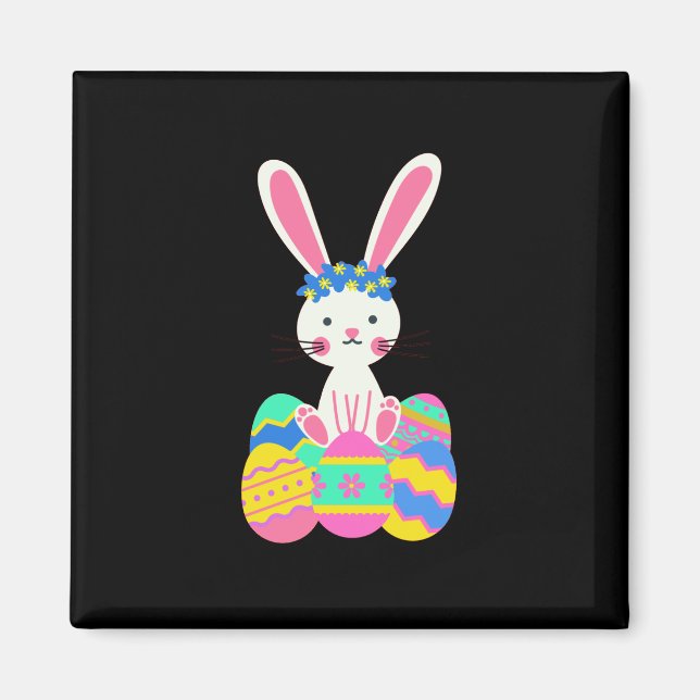 Cute Easter Bunny Magnet (Front)