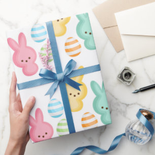 Cute Easter Bunny Marshmallows Wrapping Paper
