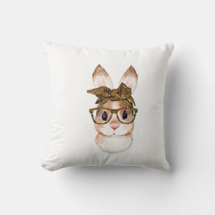 Cute Easter Bunny Mom Easter Leopard Year of The R Cushion