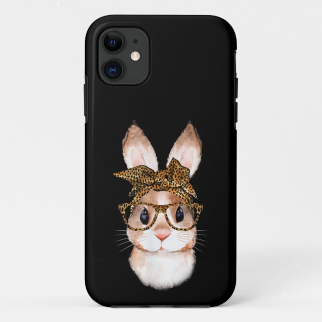 Cute Easter Bunny Mum Easter Leopard Year of the R Case-Mate iPhone Case (Back)