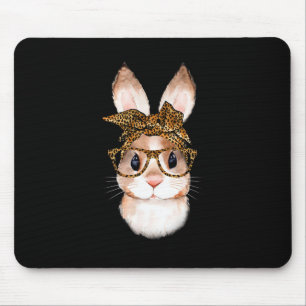 Cute Easter Bunny Mum Easter Leopard Year Of The R Mouse Pad