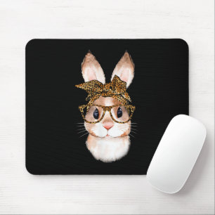 Cute Easter Bunny Mum Easter Leopard Year of the R Mouse Pad