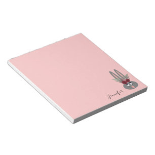 Cute Easter Bunny Pink Personalised Notepad