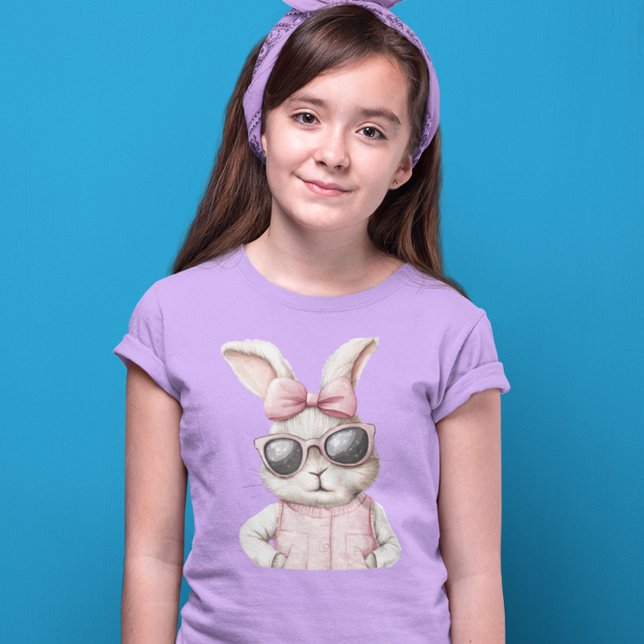 Cute Easter Bunny Pink Sunglasses T-Shirt (Creator Uploaded)