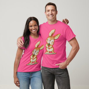 Cute Easter Bunny Pink Unisex Adult T Shirt