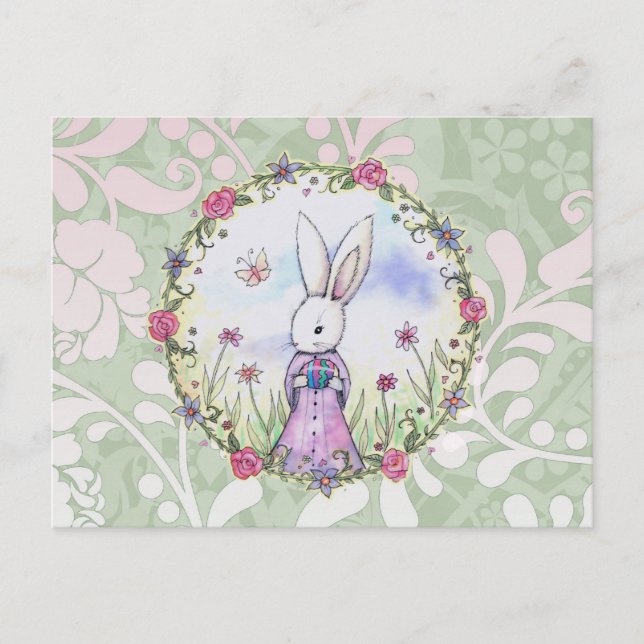 Cute Easter Bunny Postcard (Front)