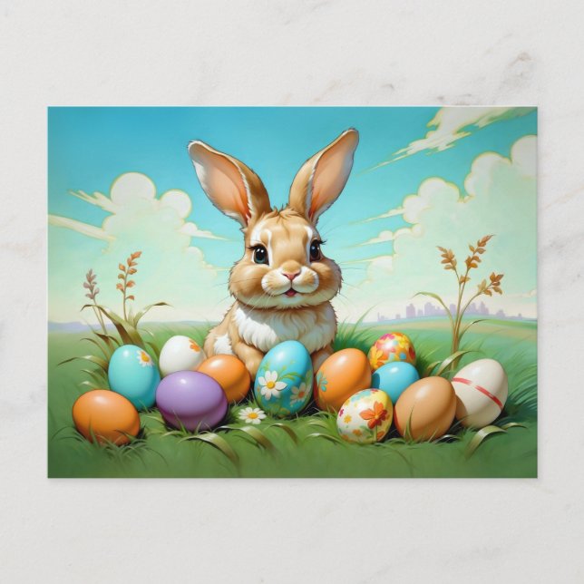 cute Easter Bunny Postcard (Front)