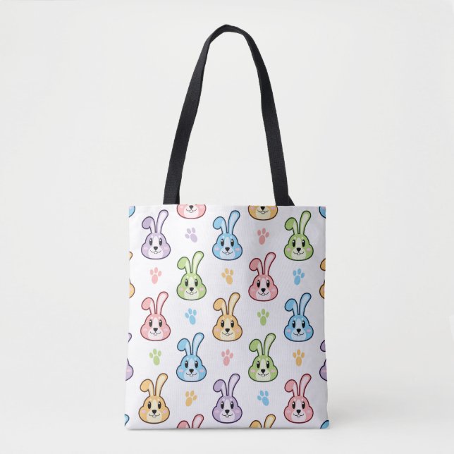 Cute Easter Bunny Rabbit Pattern | Holidays Tote Bag (Front)