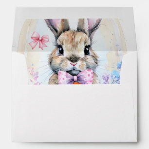 Cute Easter Bunny Rabbit Return Address Envelope