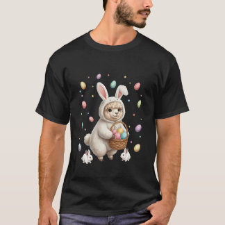 Cute Easter Bunny Rabbit with Eggs Whimsical Alpac T-Shirt