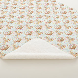 Cute Easter Bunny Sherpa Blanket