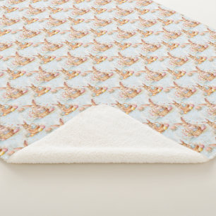 Cute Easter Bunny Sherpa Blanket