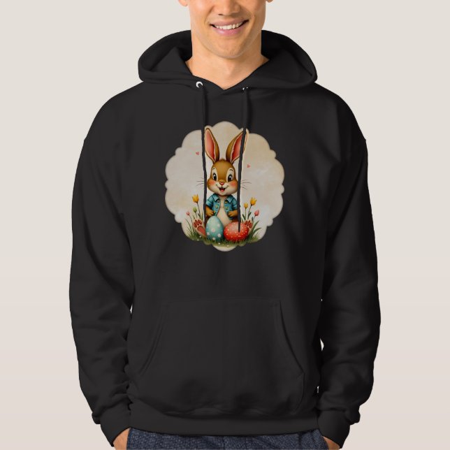 Cute Easter Bunny – Soft Frame - moletom Hoodie (Front)