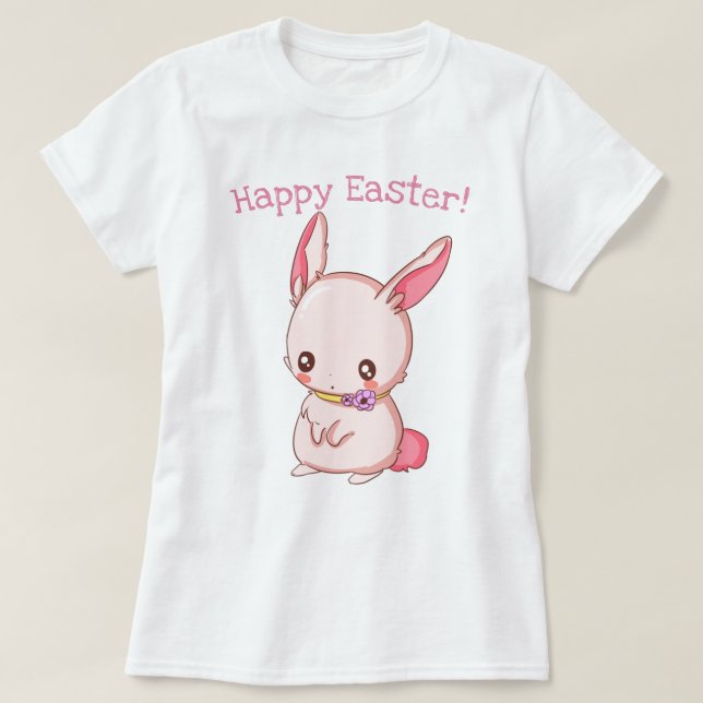 Cute Easter Bunny T-Shirt (Design Front)
