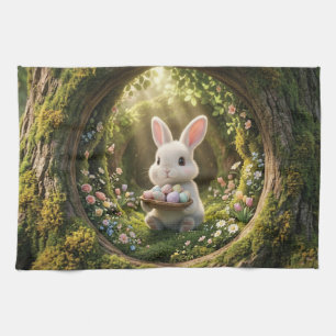Cute Easter Bunny Tea Towel