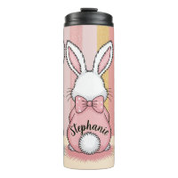 Cute Easter Bunny Trio Pastel Animal Print, Name