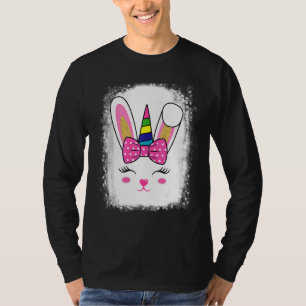 Cute Easter Bunny Unicorn Face Bunnicorn For Women T-Shirt