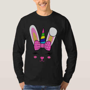 Cute Easter Bunny Unicorn Face Bunnicorn For Women T-Shirt