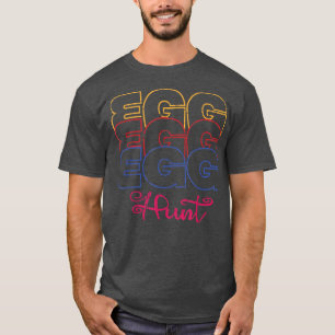 Cute Easter Bunny Vintage Happy Easter Egg Hunt T-Shirt