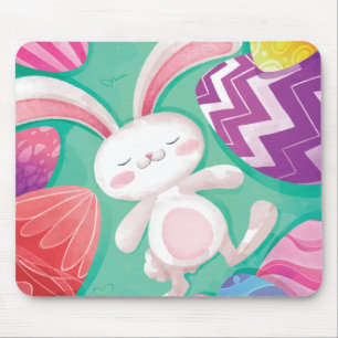 Cute Easter Bunny Watercolor Mousepad