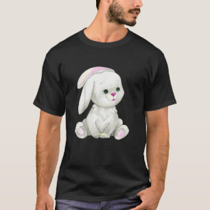 Cute Easter Bunny With Egg Funny Easter Sunday Vin T-Shirt