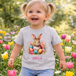 Cute Easter Bunny with Glasses Baby T-Shirt