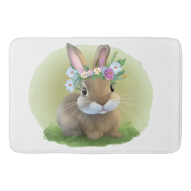 Cute Easter Bunnyfor a positive mood   Bath Mat (Front)