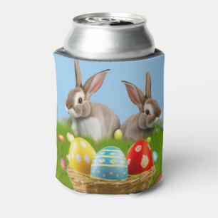 Cute Easter Bunnyfor a positive mood Can Cooler