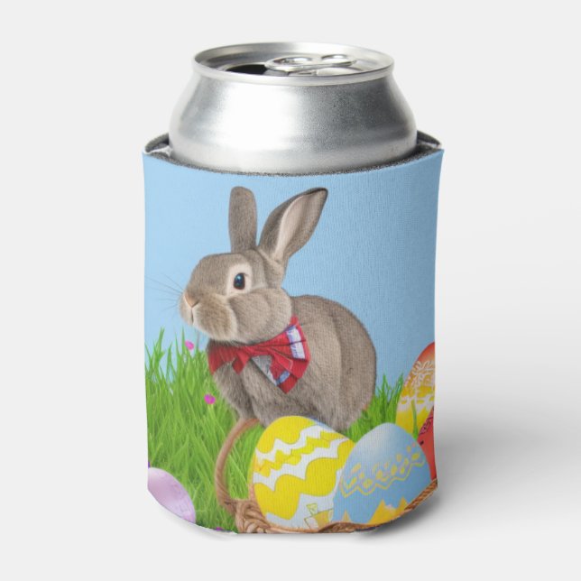 Cute Easter Bunnyfor a positive mood     Can Cooler (Can Front)