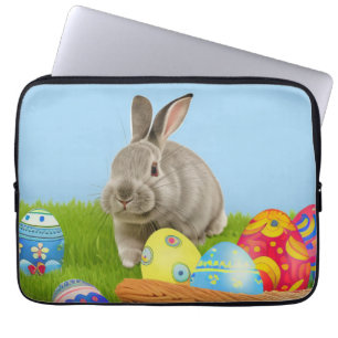 Cute Easter Bunnyfor a positive mood  Laptop Sleev Laptop Sleeve