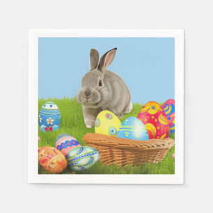Cute Easter Bunnyfor a positive mood Napkin