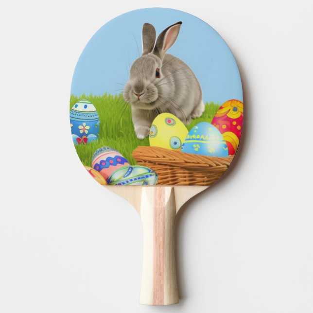Cute Easter Bunnyfor a positive mood  Ping Pong Paddle (Front)