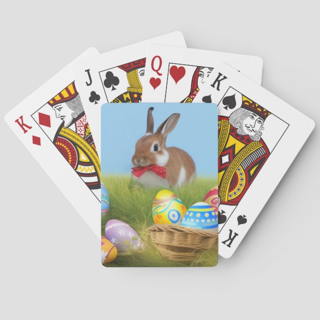 Cute Easter Bunnyfor a positive mood    Playing Cards (Back)