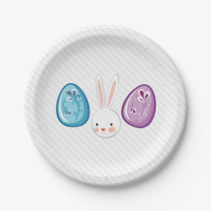 Cute Easter Bunnyy Egg Hunt & Brunch Paper Plates