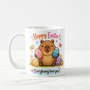 Cute Easter Capybara Eggs Coffee Mug