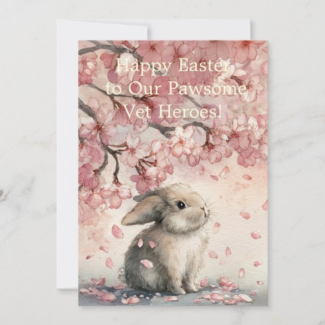 Cute Easter Card for Veterinary Personal (Front)