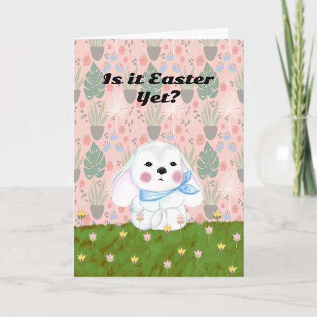 Cute Easter Card with Bunny for Child (Front)