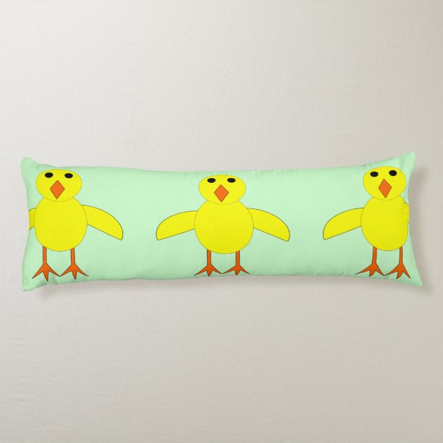 Cute Easter Chick Body Pillow (Back)