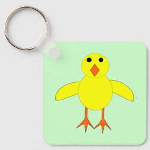 Cute Easter Chick Custom Key Ring